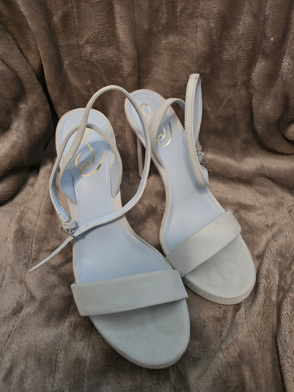 Light Blue Women’s Ankle-Strap Sandals